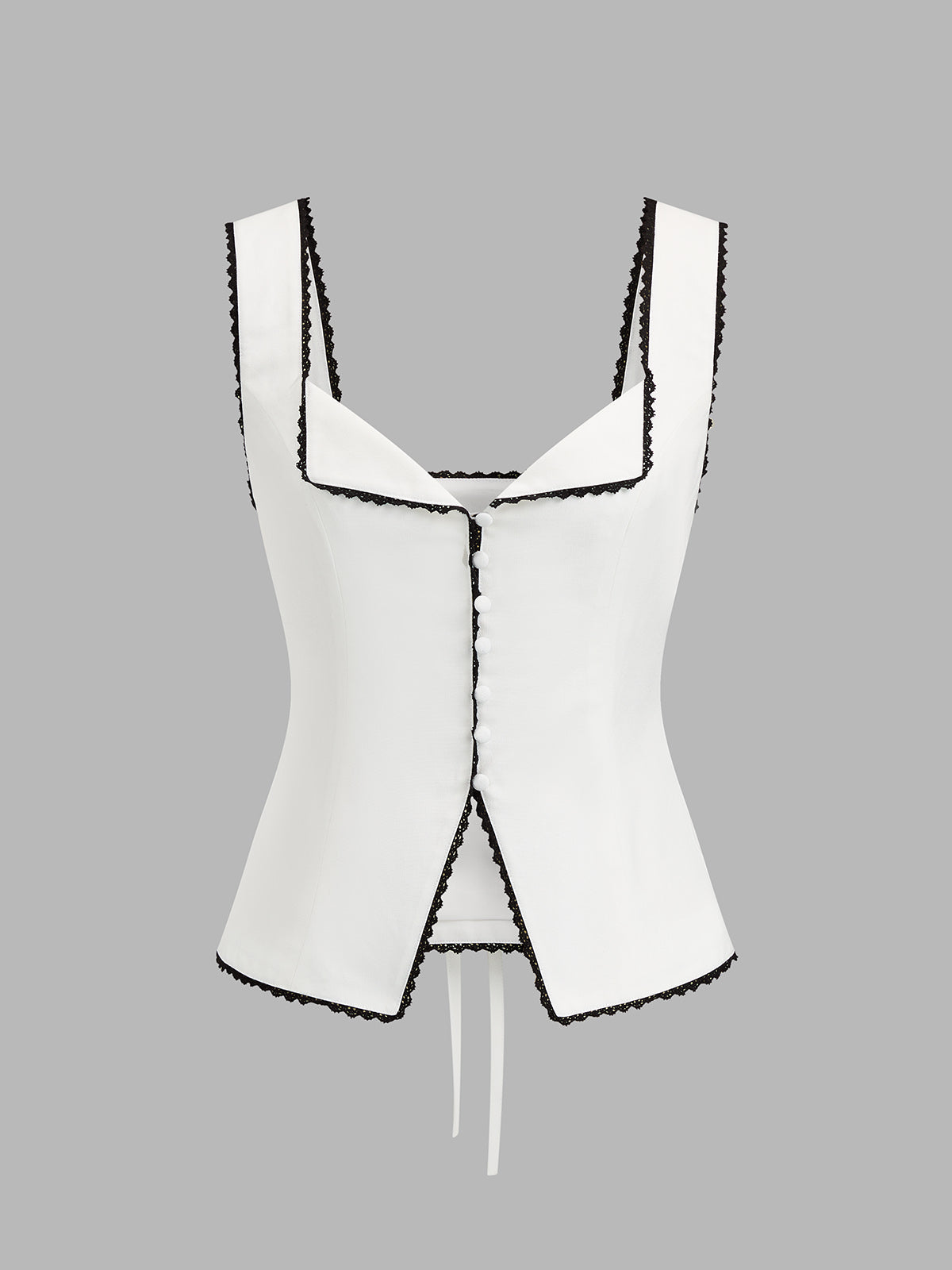 Lace Trim Linen Blend Tank Top for Women Summer Casual