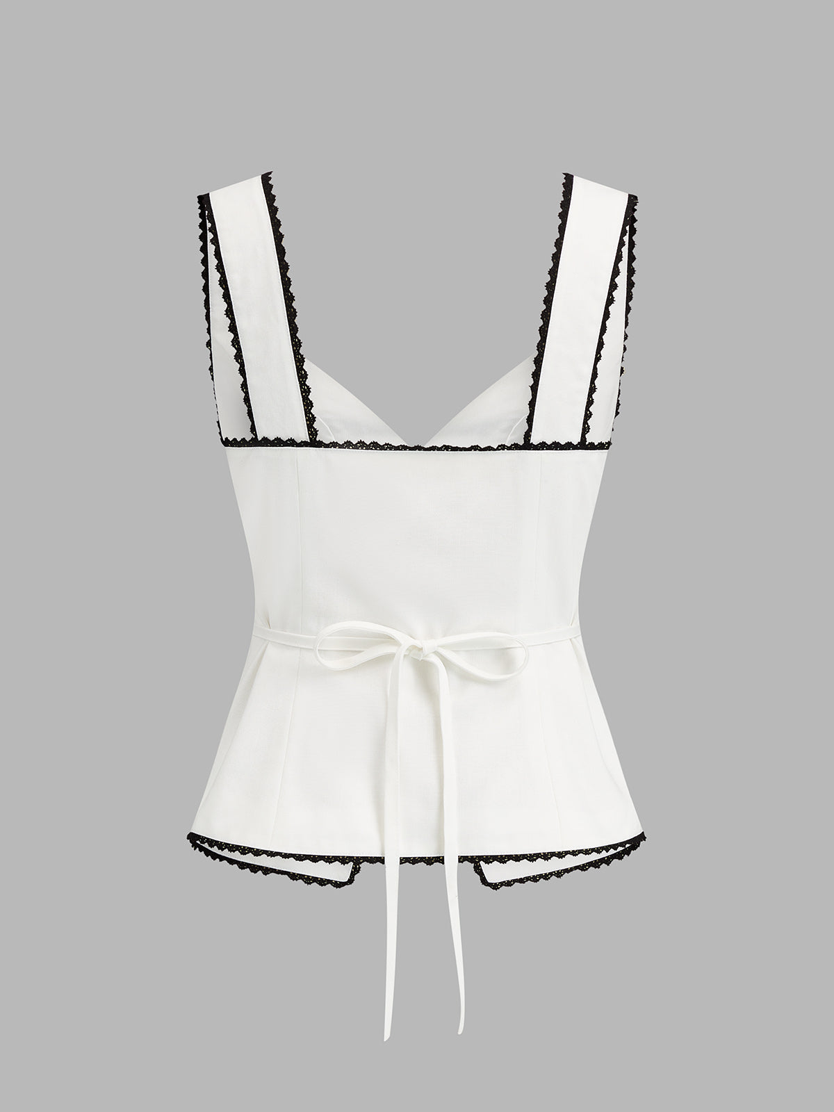 Lace Trim Linen Blend Tank Top for Women Summer Casual