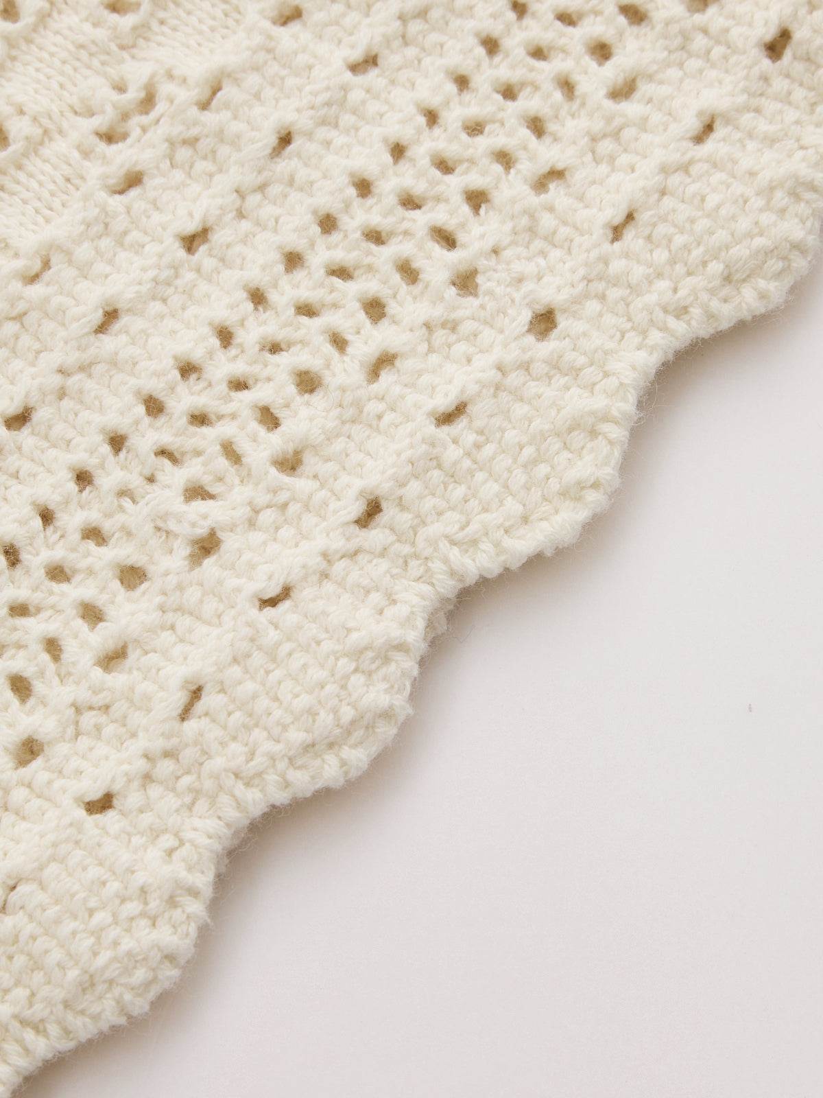 Scalloped Edge Pointelle Knit Mini Dress for Summer Weddings and Events