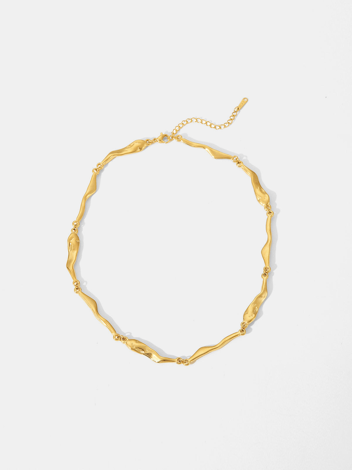 Irregular Wavy Choker Necklace Trendy Adjustable Statement Piece