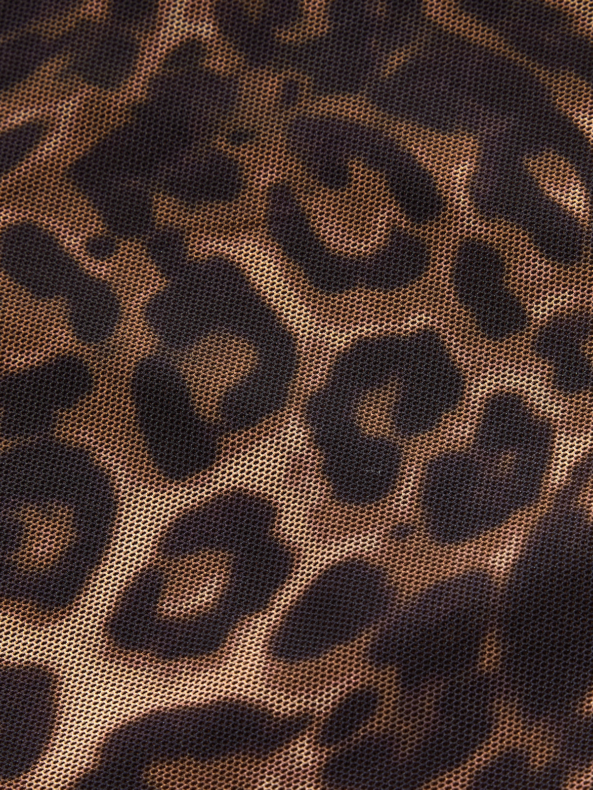 Leopard Print Mesh Maxi Skirt with High Waist Design