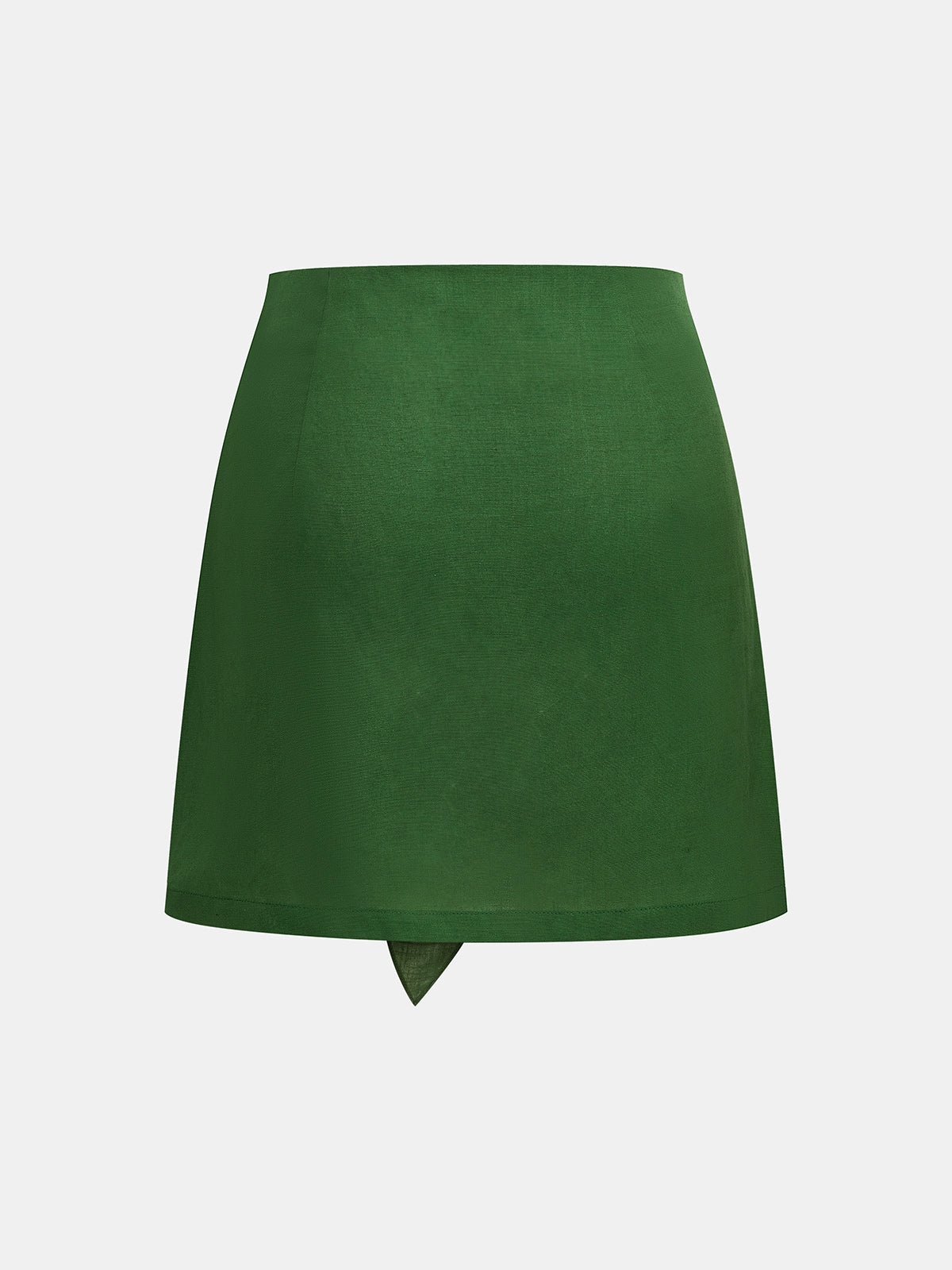 Linen Blend Two-Piece Skirt Set with Crop Top and Midi Skirt