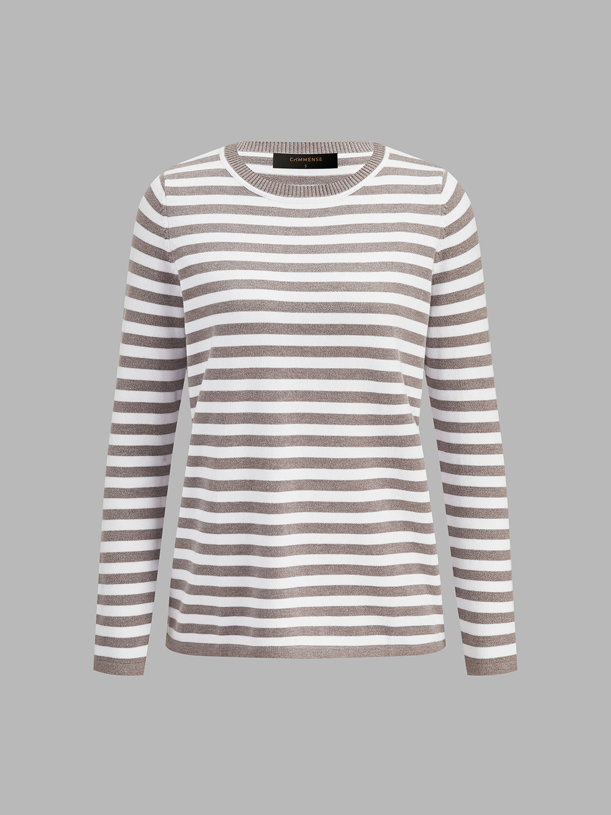 Classic Horizontal Stripe Long Sleeve Tee Comfortable Everyday Casual Wear