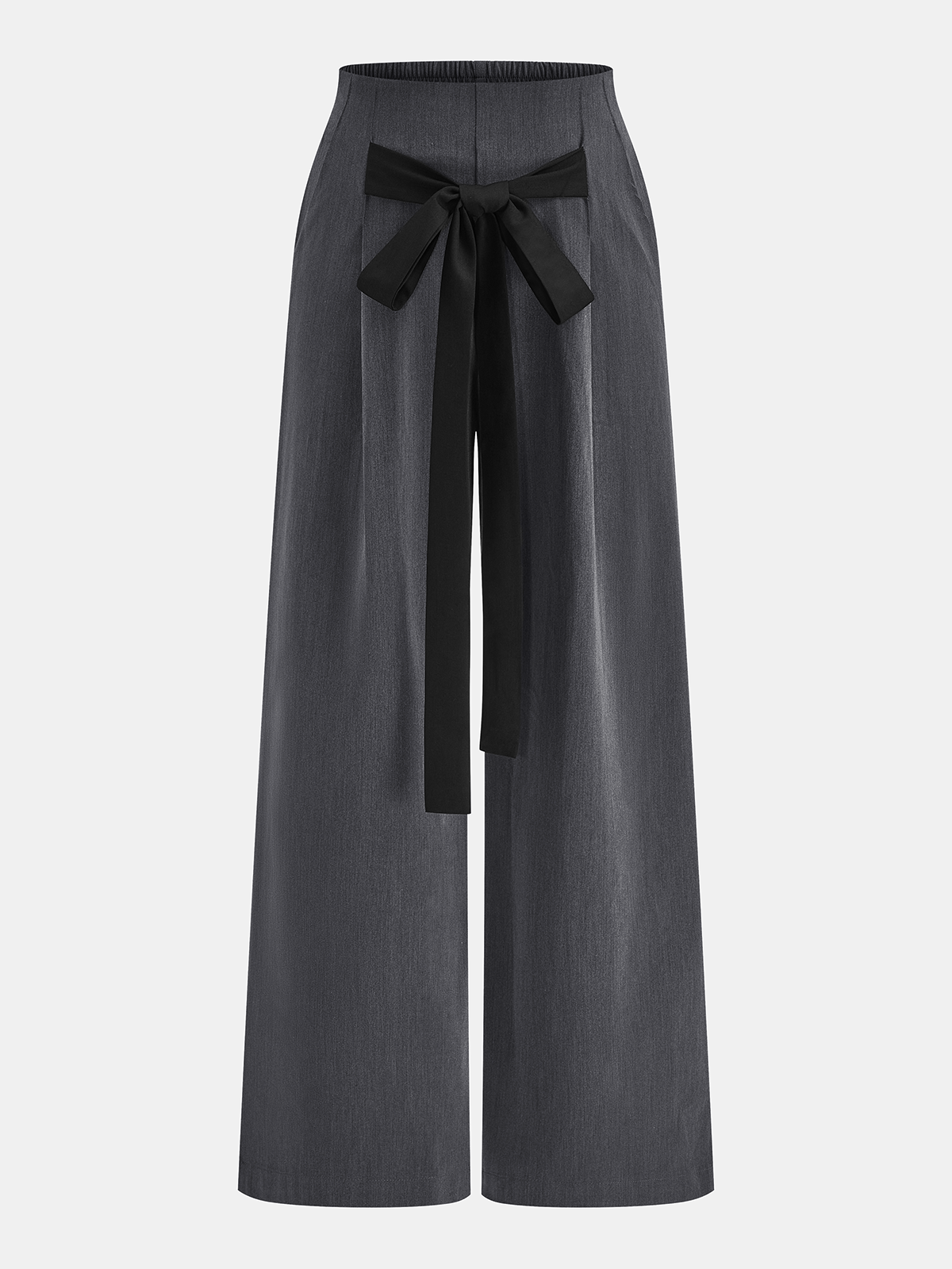 Bow Tie Pleated Wide‑Leg Pants for Stylish Comfortable Dressing