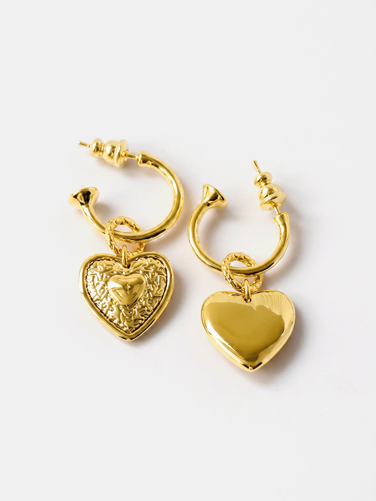 Heart Pendant Hoop Earrings for Women, Elegant Jewelry Gift