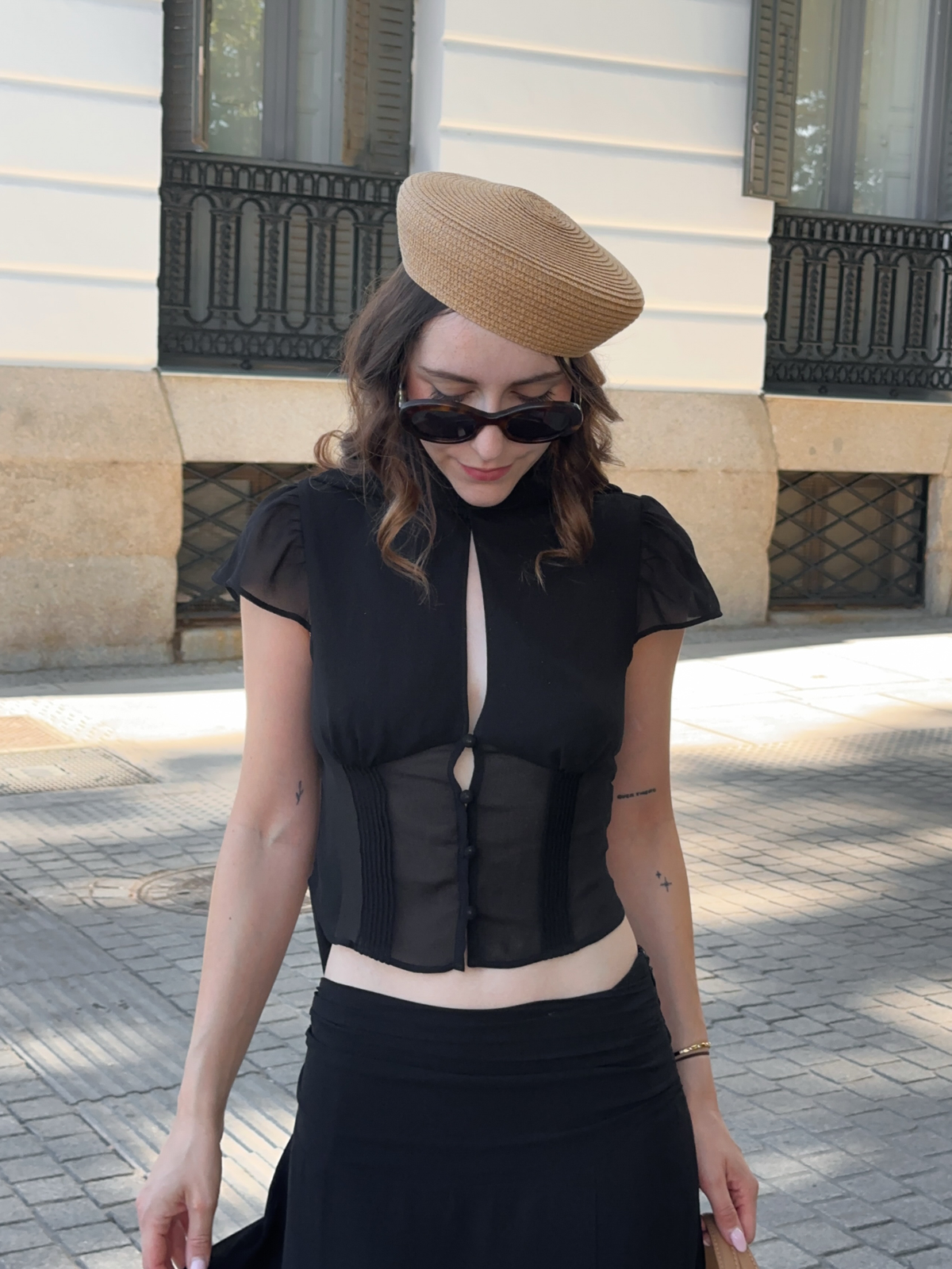 Scarf Neckline Chiffon Skirt Set for Elegant Evening Wear