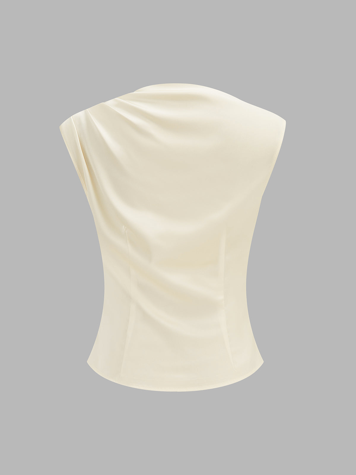 Asymmetric Draped Shoulder Tank Top Elegant Flowy Design for Women