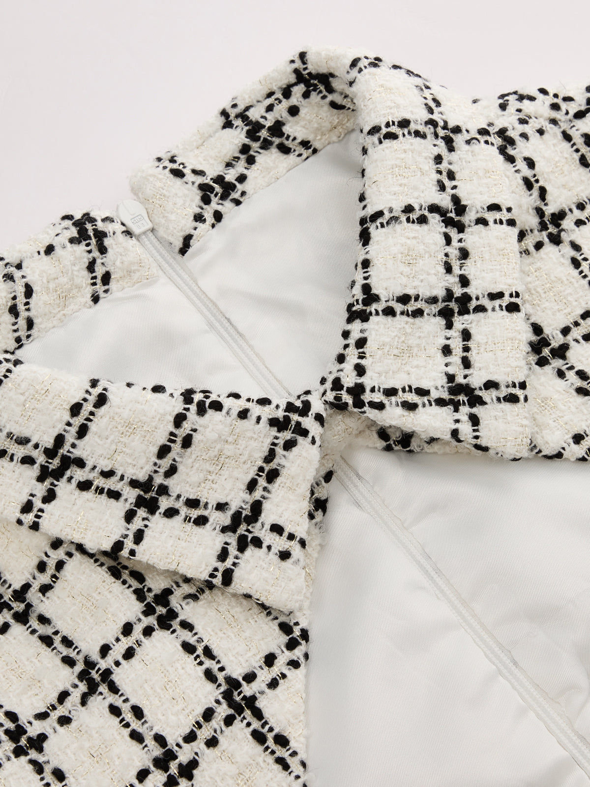 Wool Blend Check Cutout Belted Shirt for Stylish Layering Options