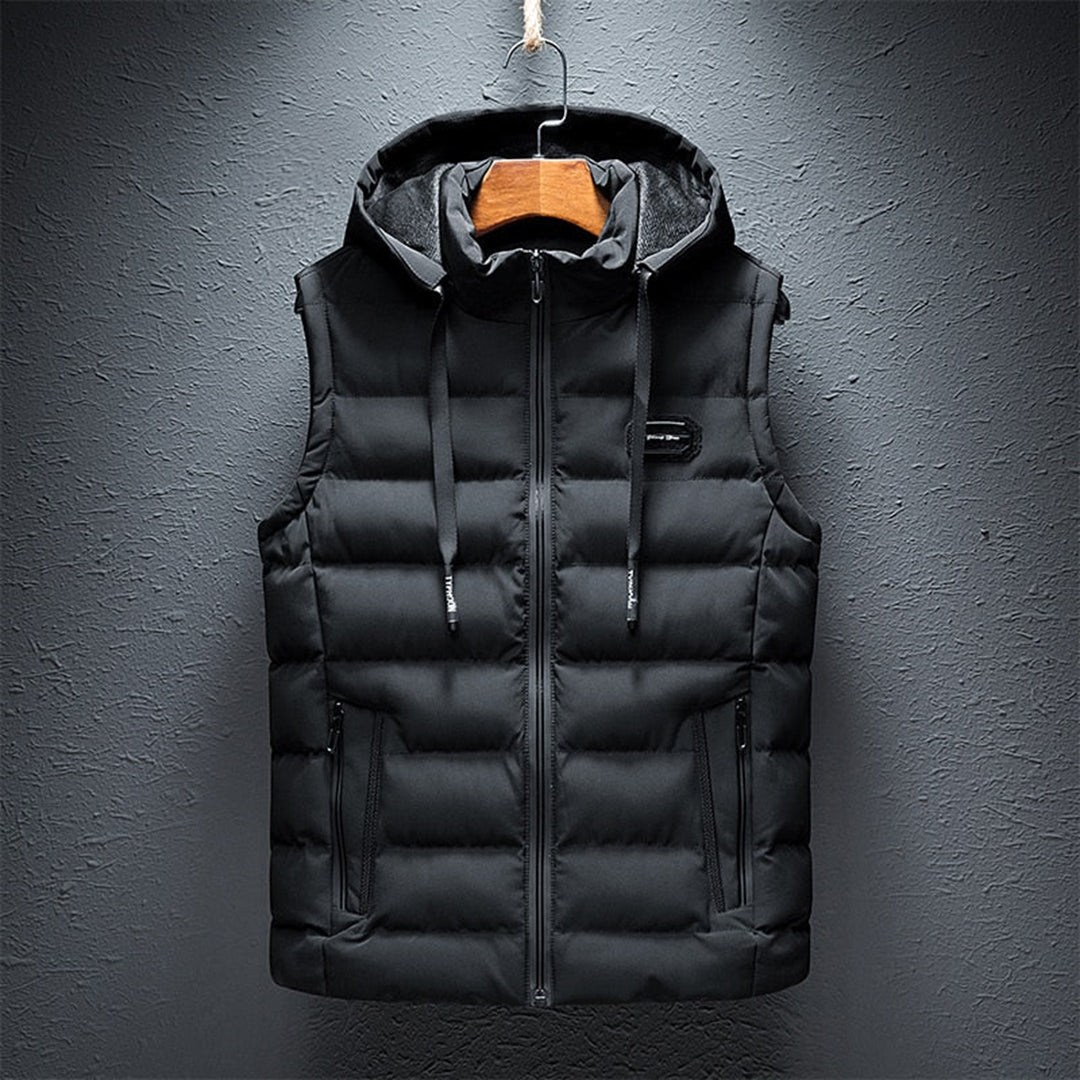 koadclo | Puffer Gilet for Men - Zip-Up with Hood