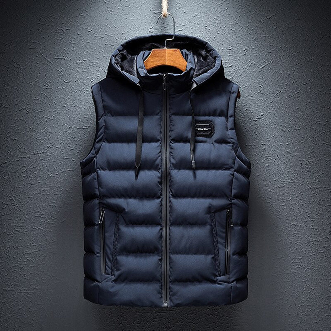 koadclo | Puffer Gilet for Men - Zip-Up with Hood