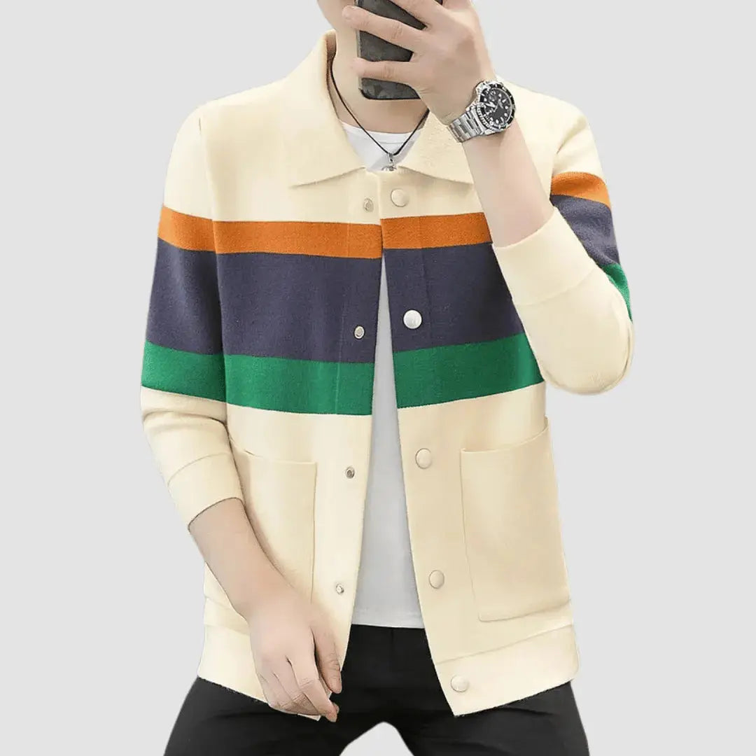 Bruno | Men’s Luxury Jacquard Knit Cardigan