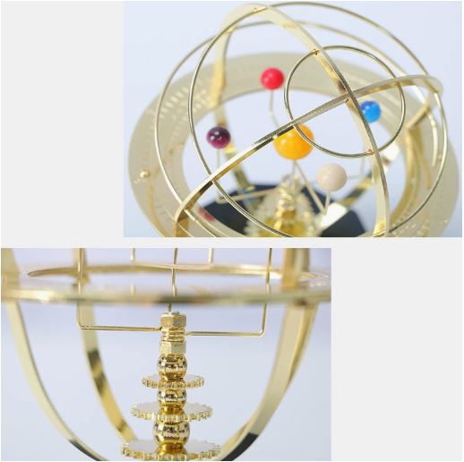 Koadclo | Grand Orrery Model – Handcrafted Mechanical Brass Solar System Replica with 5 Planets