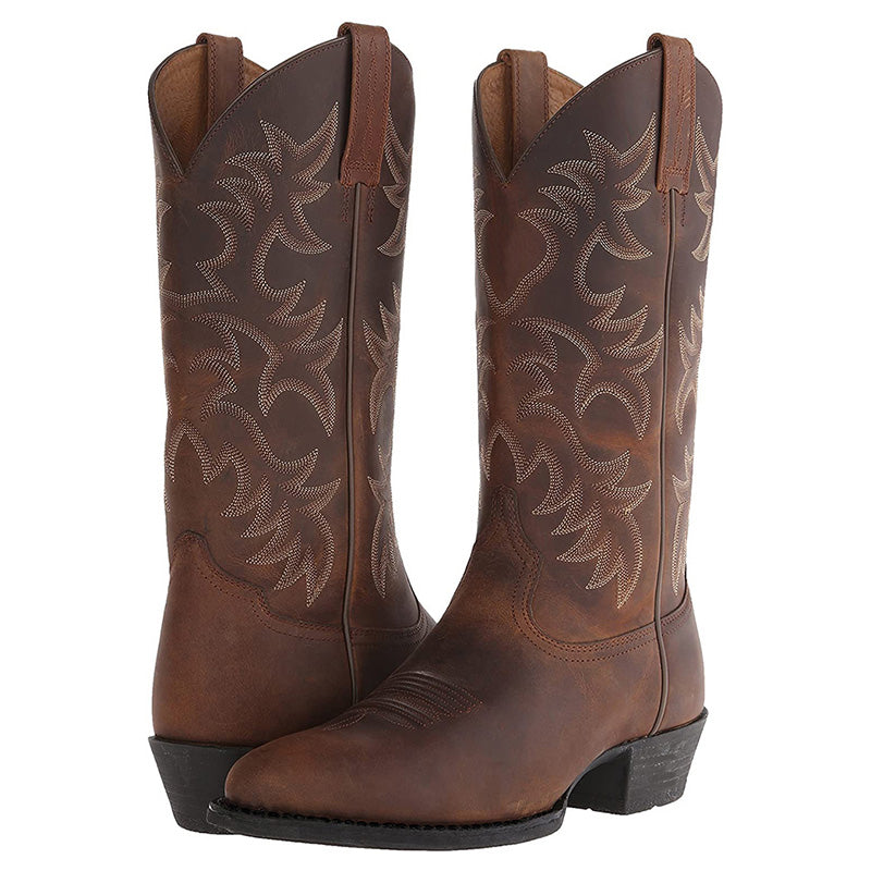 Carlo | Men’s Mid-Calf Leather Cowboy Boots