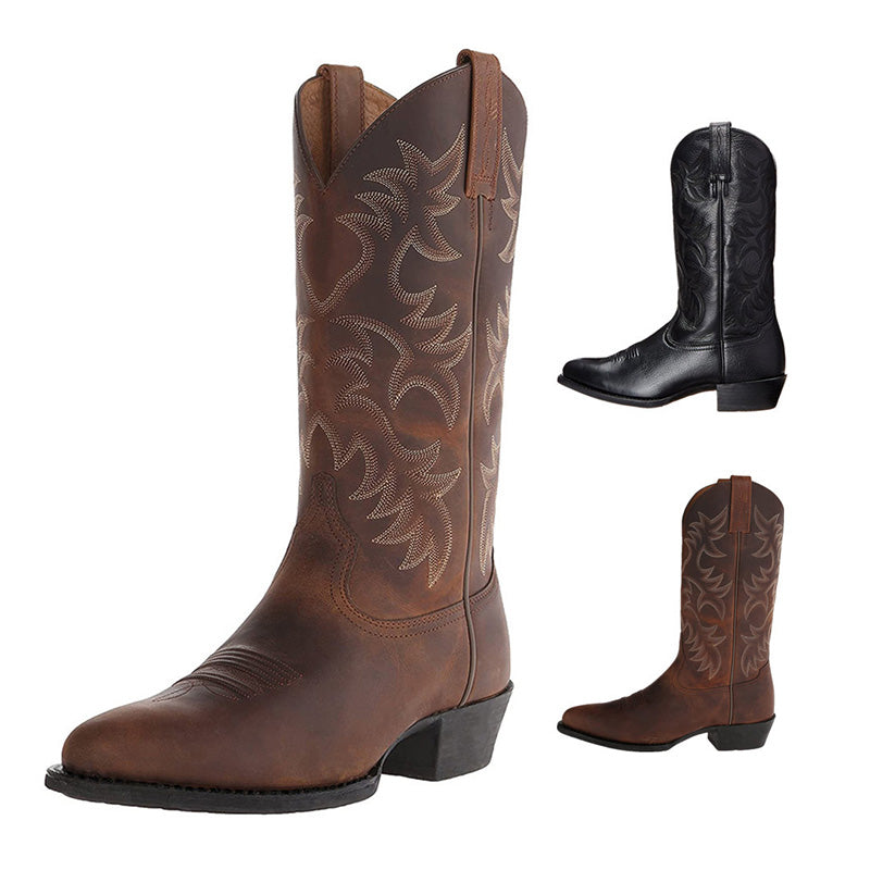 Carlo | Men’s Mid-Calf Leather Cowboy Boots