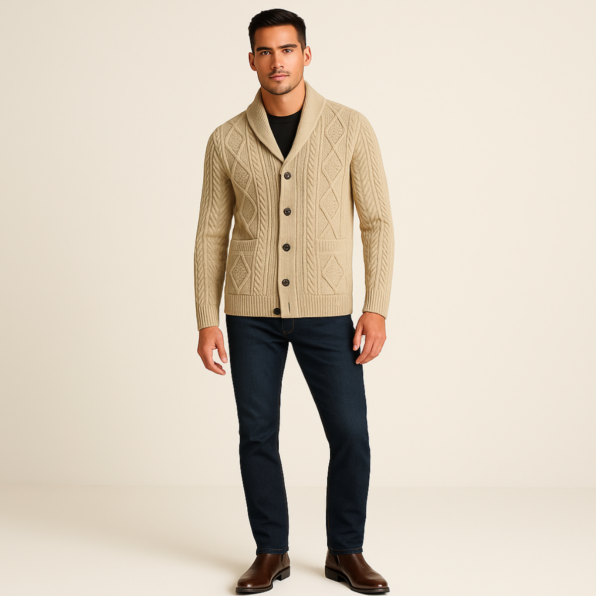 Caspiano | Men’s Premium Cashmere Cardigan