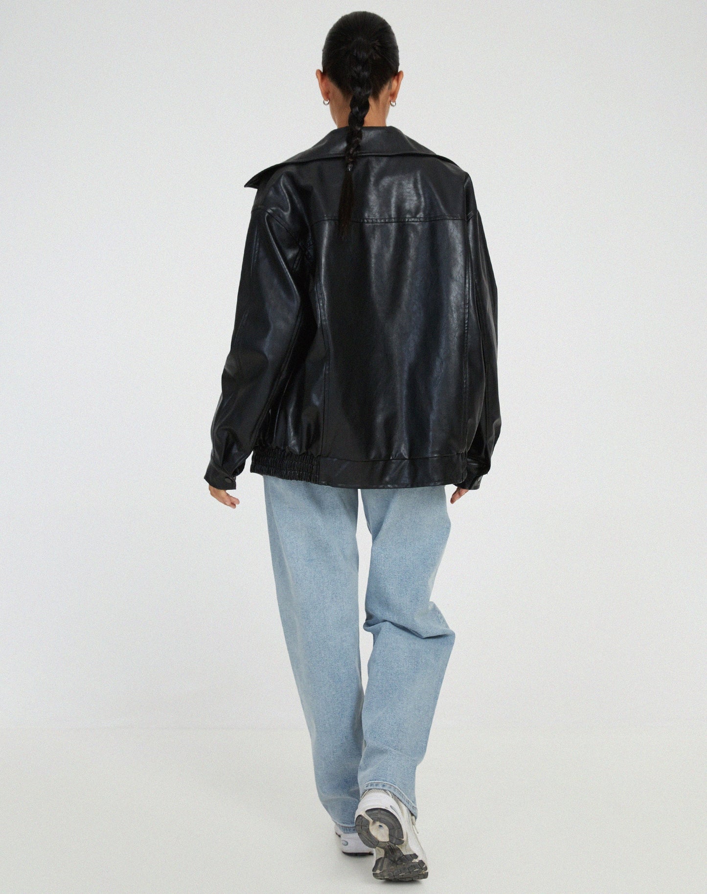 Clarina | Women’s Oversized Leather Jacket with Modern Edge