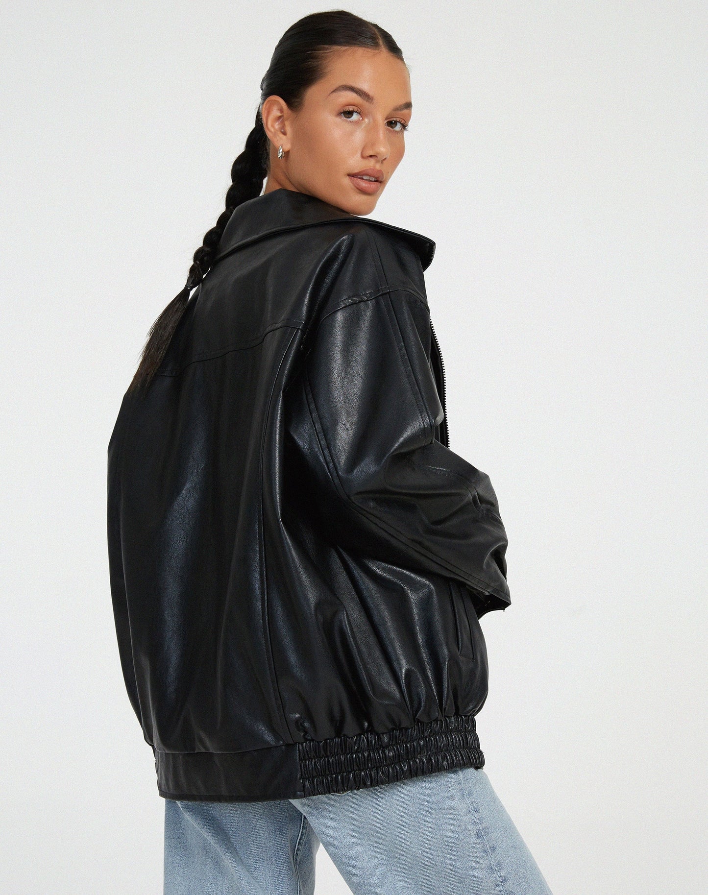 Clarina | Women’s Oversized Leather Jacket with Modern Edge