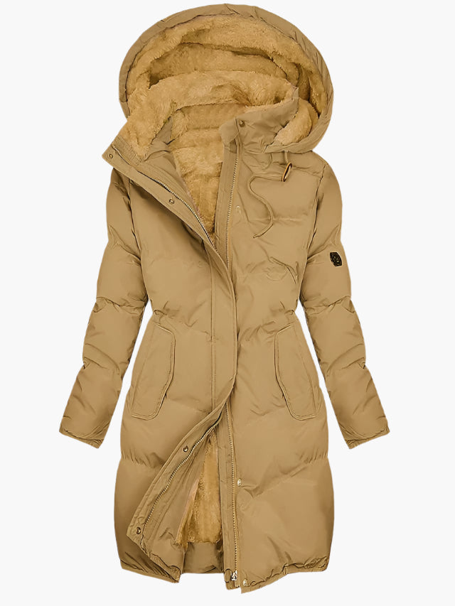 Coleen | Women’s Elegant Winter Quilted Hooded Coat