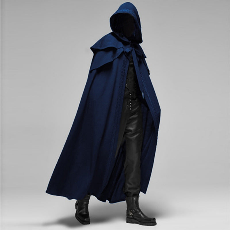 Koadclo | Unisex Hooded Cloak – Gothic Velvet Cape in Black for Cosplay & Medieval Costume