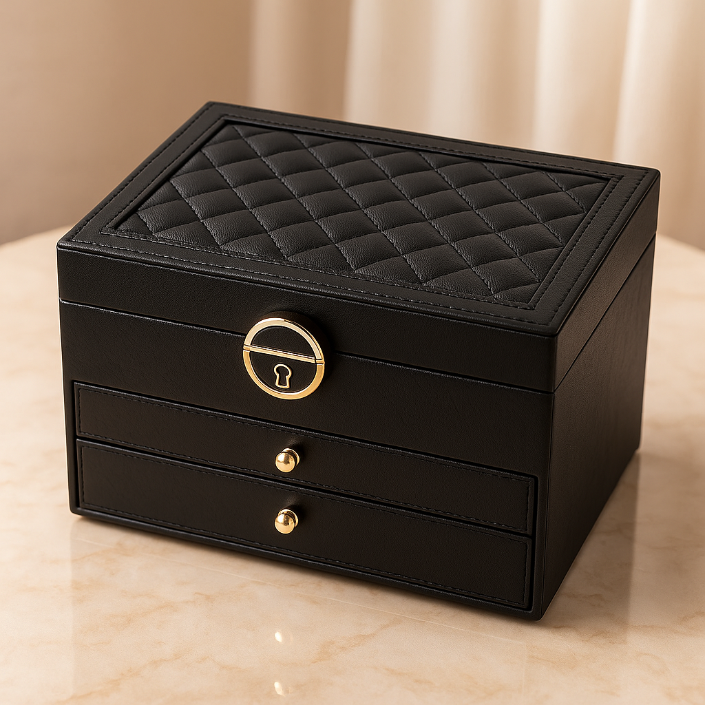 koadclo | Jewelry Box - Leather Drawer Storage Organizer