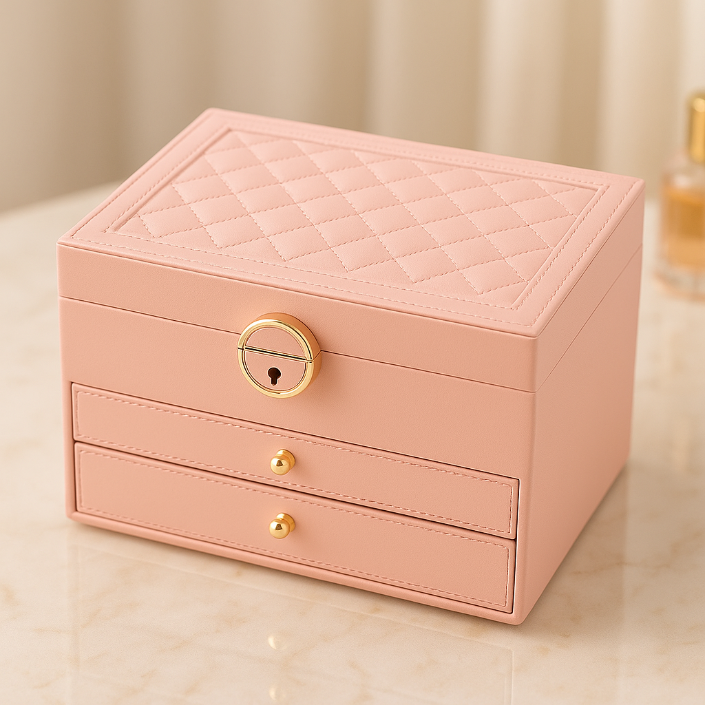 koadclo | Jewelry Box - Leather Drawer Storage Organizer