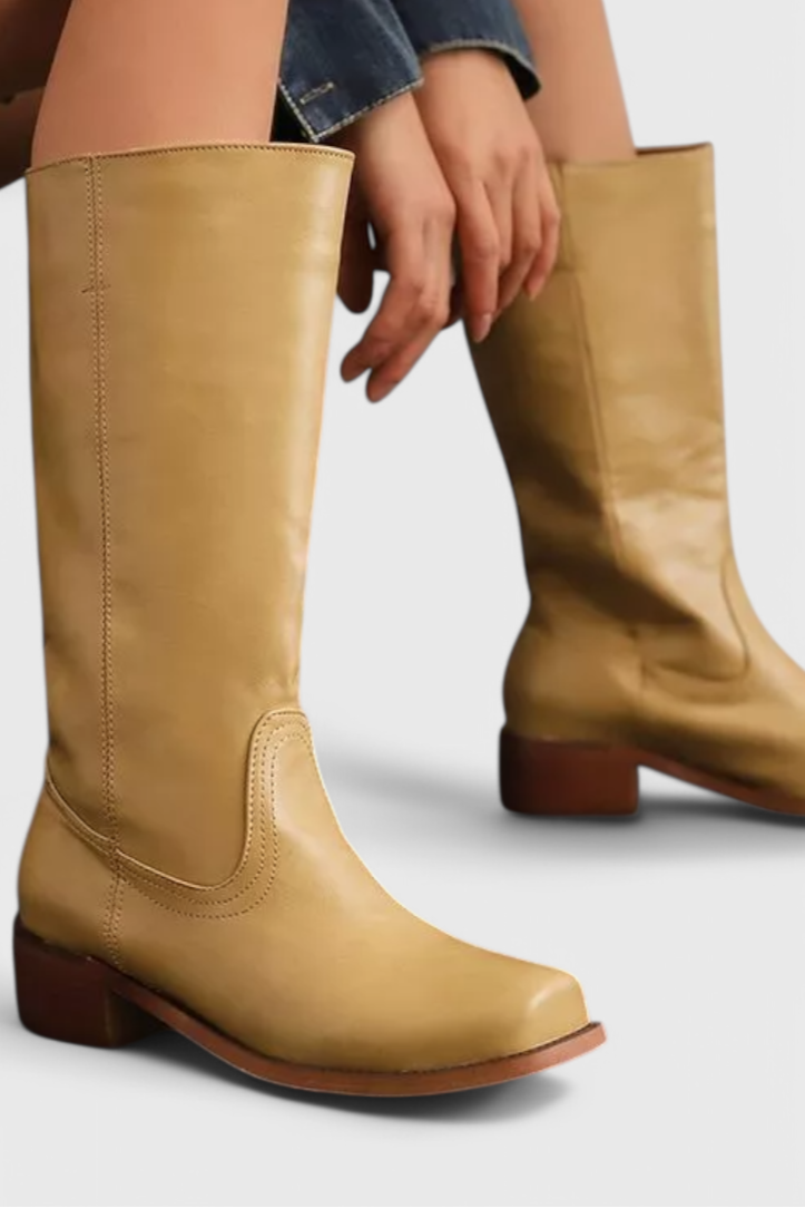 Ellaida | Women’s Leather Knee-High Heeled Boots