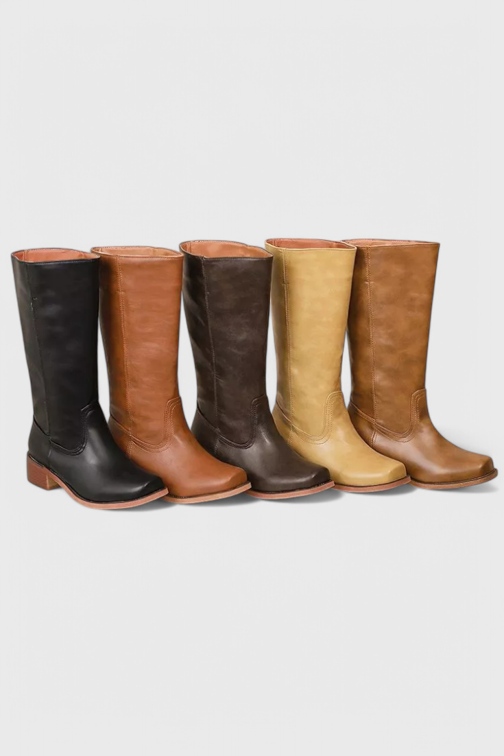 Ellaida | Women’s Leather Knee-High Heeled Boots