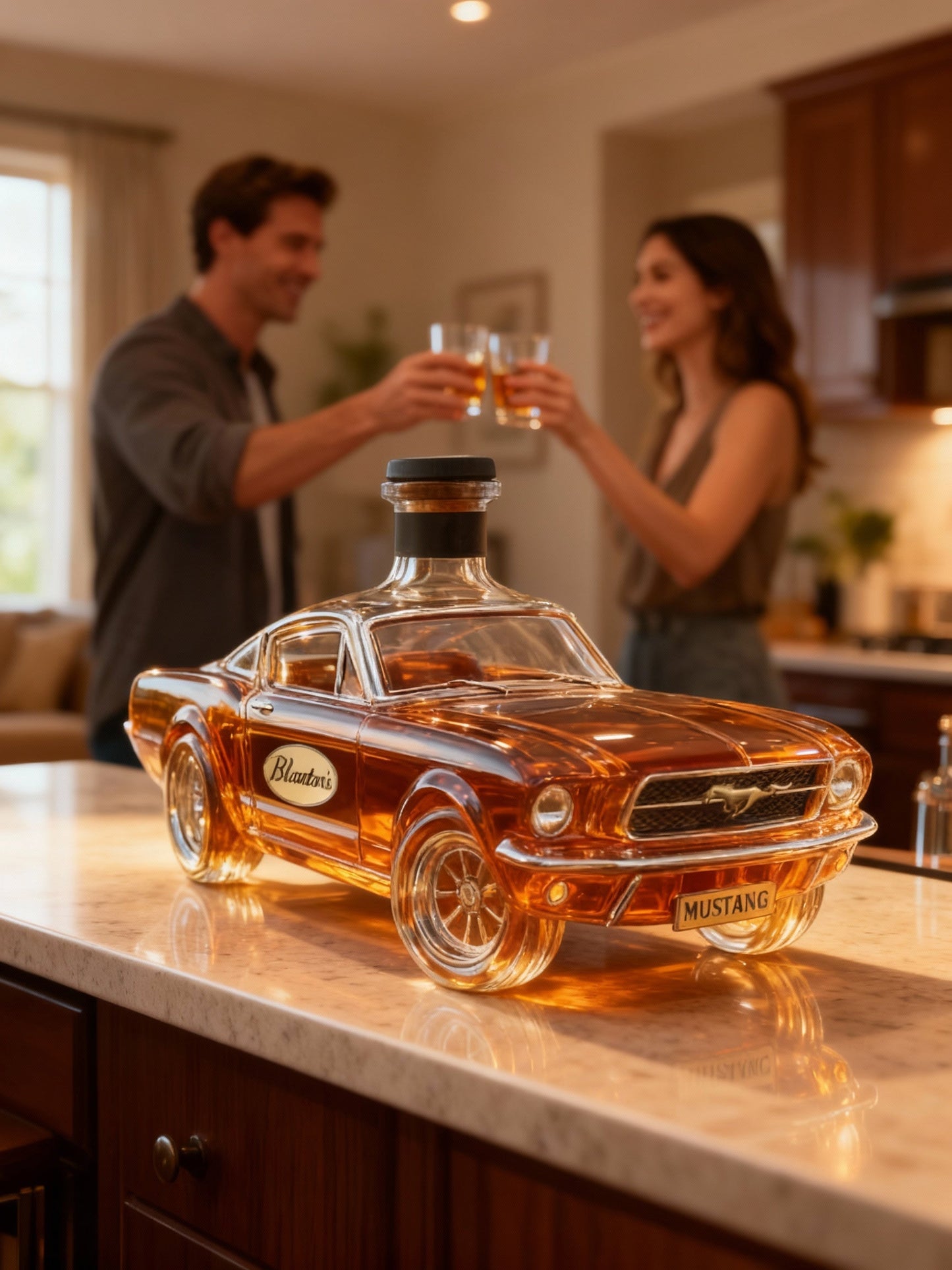 Koadclo | Mustang Car Shaped Whiskey Decanter – Unique Glass Liquor Decanter for Home Bar