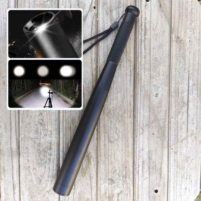 Koadclo | Baseball Bat Shaped LED Flashlight – Aluminum Alloy, 3 Lighting Modes for Emergency & Utility Use