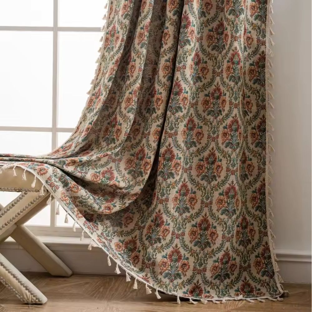 Koadclo | French Vintage Floral Pattern Curtain
