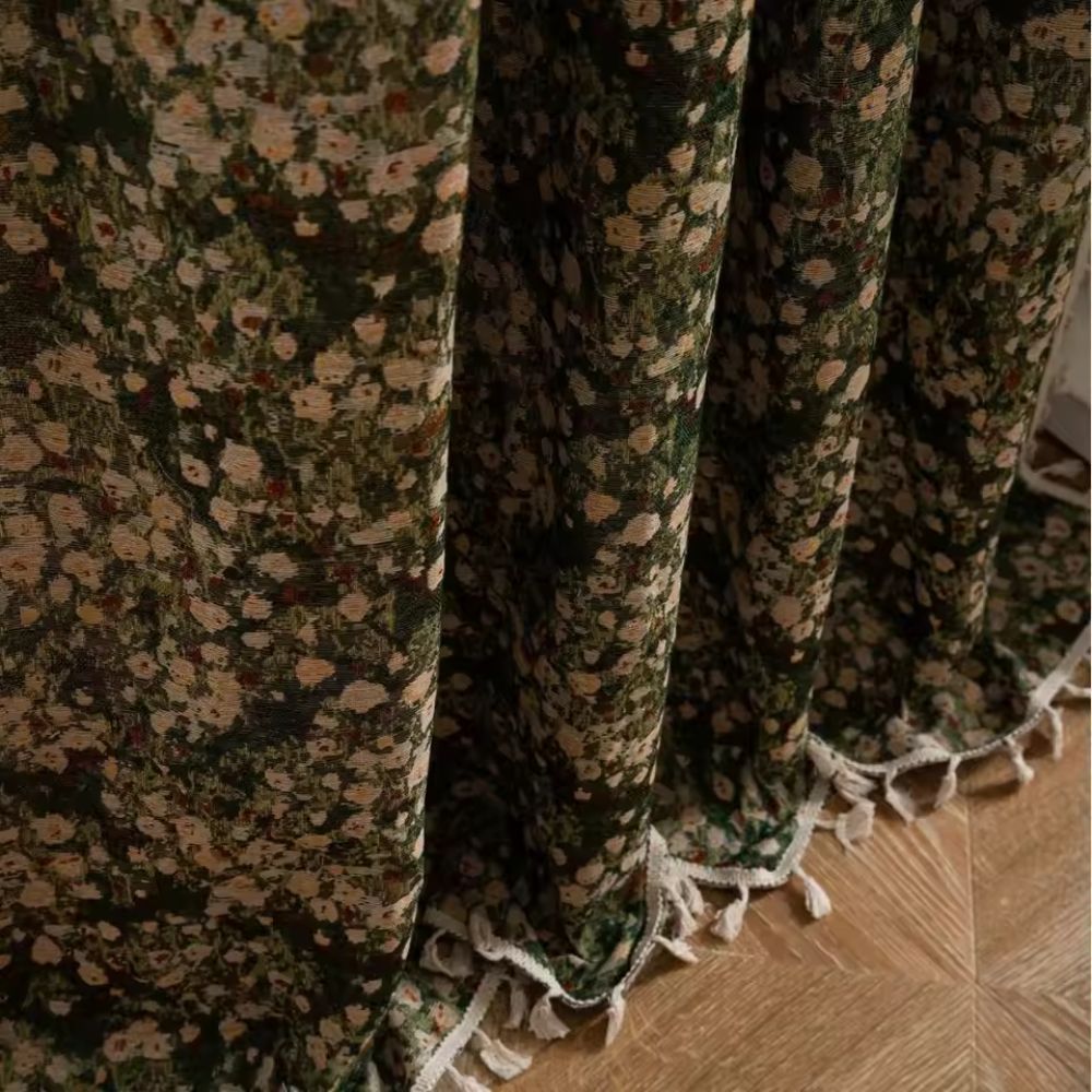 Koadclo | French Vintage Floral Pattern Curtain