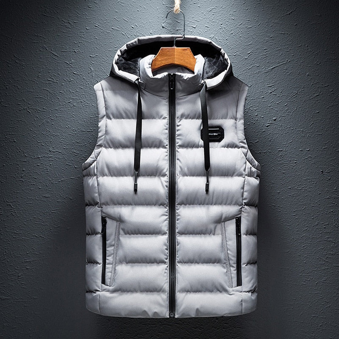 koadclo | Puffer Gilet for Men - Zip-Up with Hood