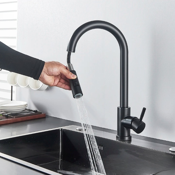 koadclo | Kitchen Tap with Touch Sensor and Pull Out Spray