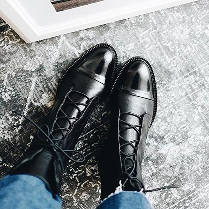 Sapphira | Women’s Lace-Up Leather Ankle Boots
