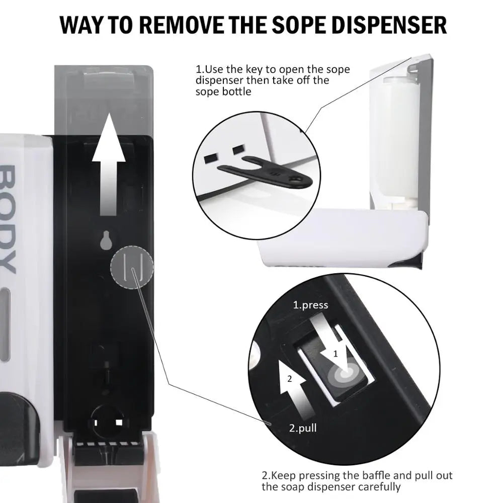 koadclo | Wall-Mounted Shower Dispenser – Bathroom Shampoo & Soap Dispenser