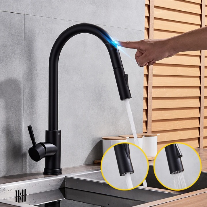 koadclo | Kitchen Tap with Touch Sensor and Pull Out Spray