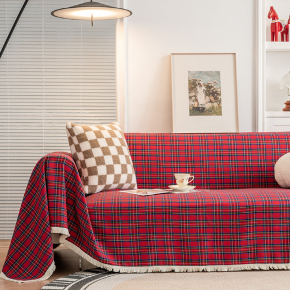 Koadclo | Hearthline Cottage Plaid Sofa Cover