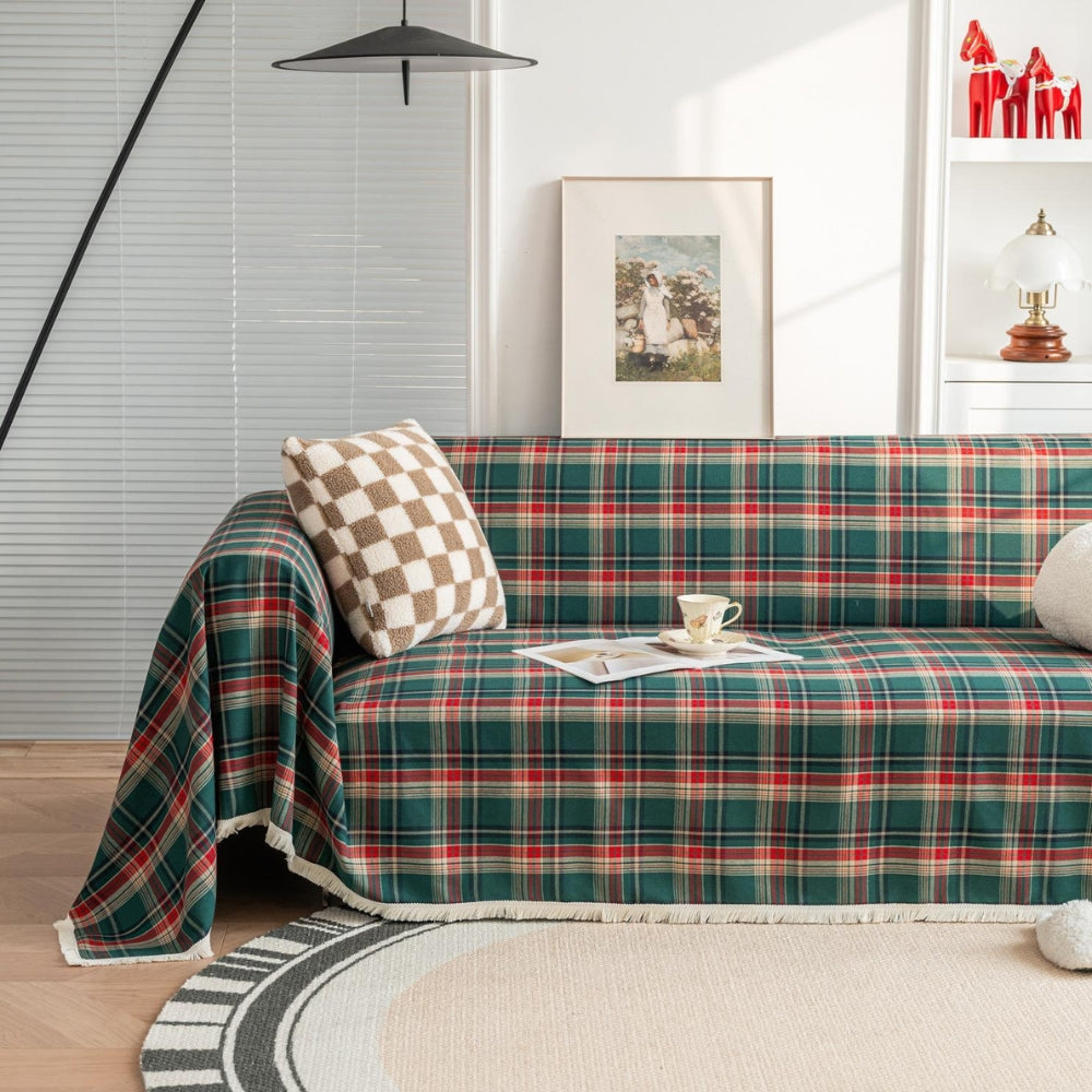 Koadclo | Hearthline Cottage Plaid Sofa Cover
