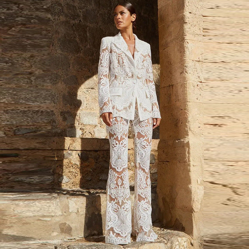 Islet | Women’s Sequin Blazer and Trousers Set