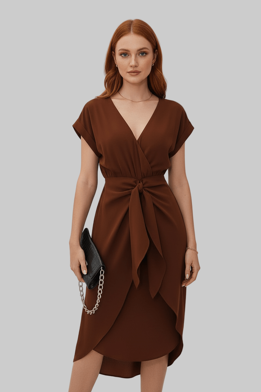 Jolena | Elegant Wrap Midi Dress