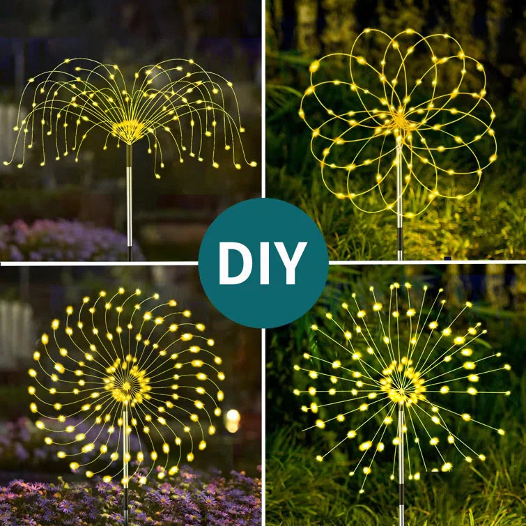 Koadclo | 4-Piece Solar Firework Garden Lights – Weatherproof LED Decorative Stakes for Garden & Patio