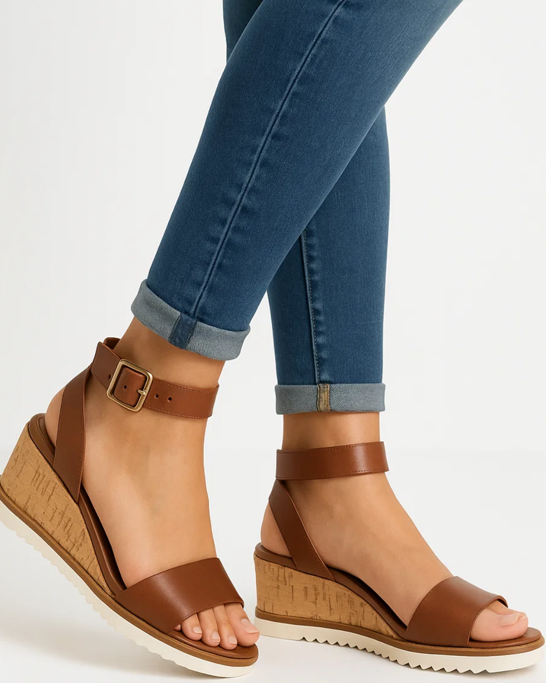 Marjie | Women’s Thick Strap Wedge Sandals