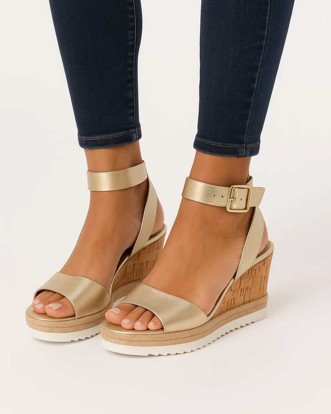 Marjie | Women’s Thick Strap Wedge Sandals