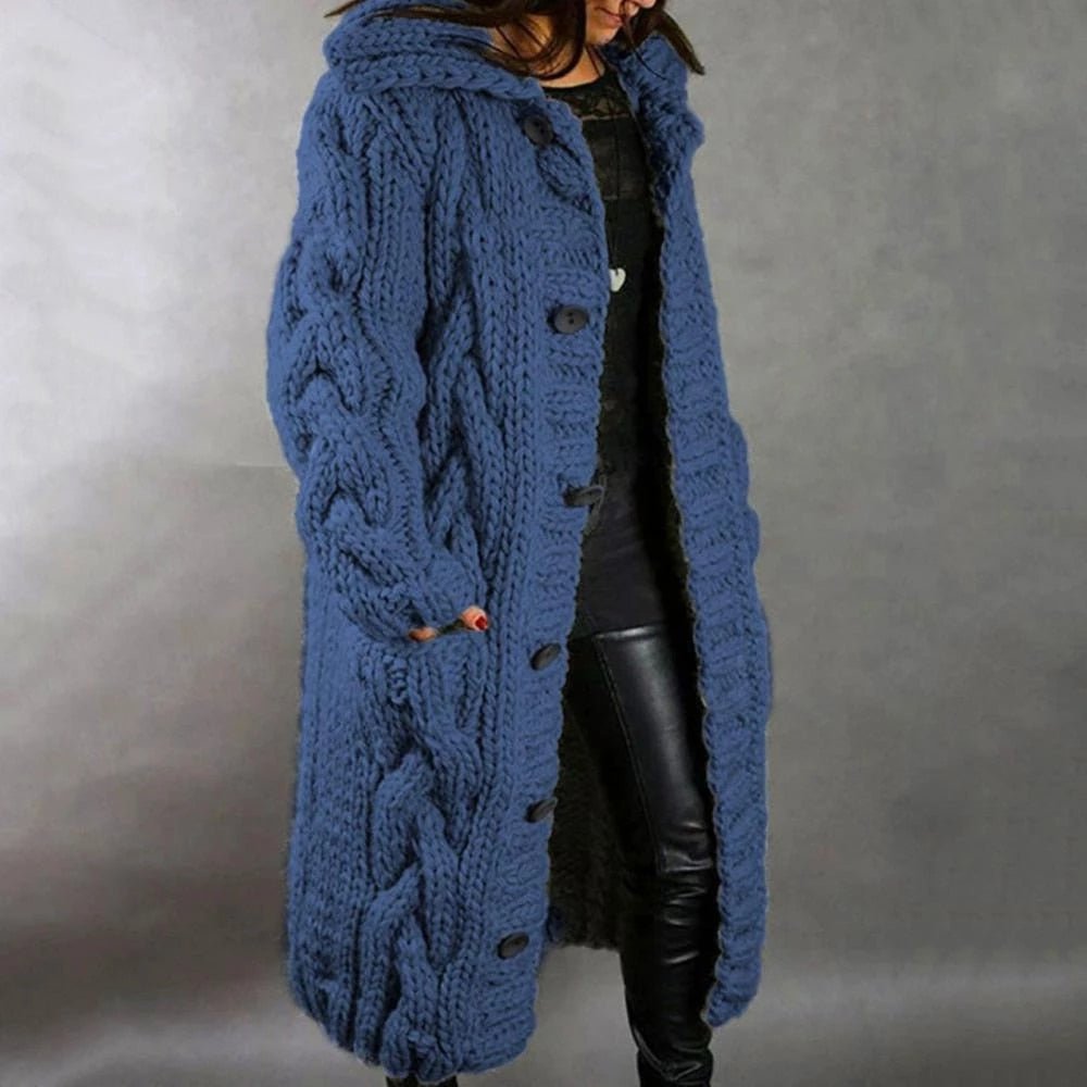 Nikki | Women’s Oversized Cable Knit Button Cardigan