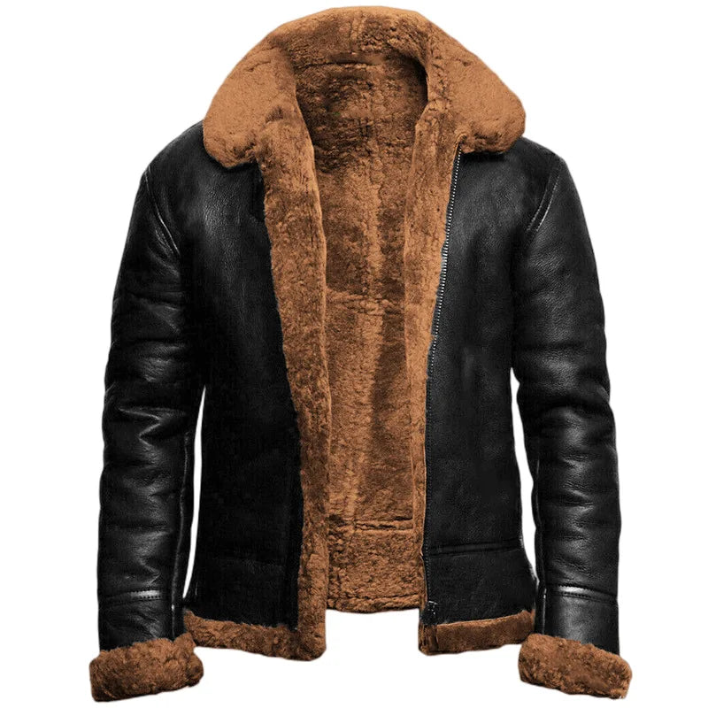 Noah | Men’s Black Shearling Leather Jacket