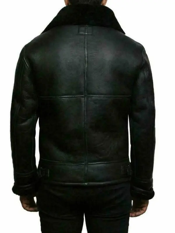 Noah | Men’s Black Shearling Leather Jacket