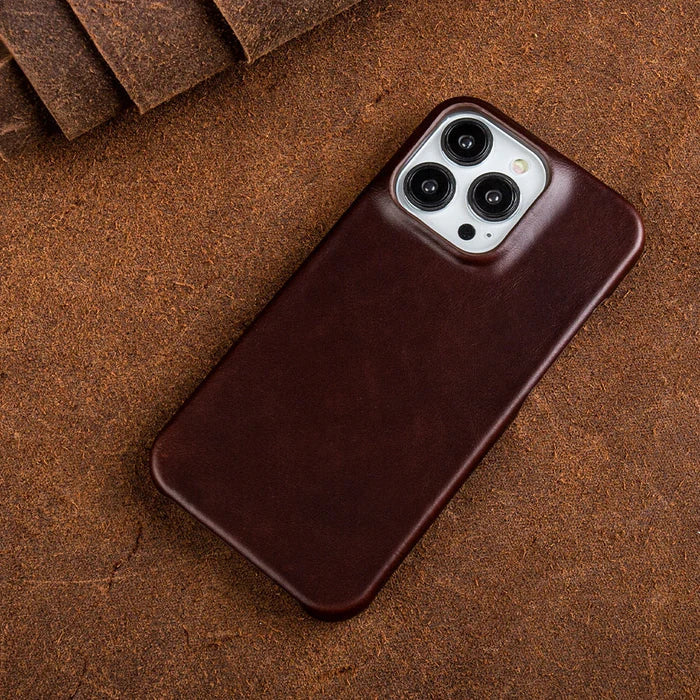 Koadclo | Oil Wax Genuine Leather Apple iPhone Case