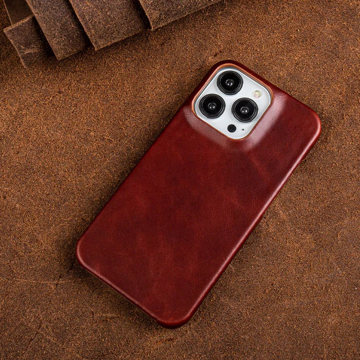 Koadclo | Oil Wax Genuine Leather Apple iPhone Case
