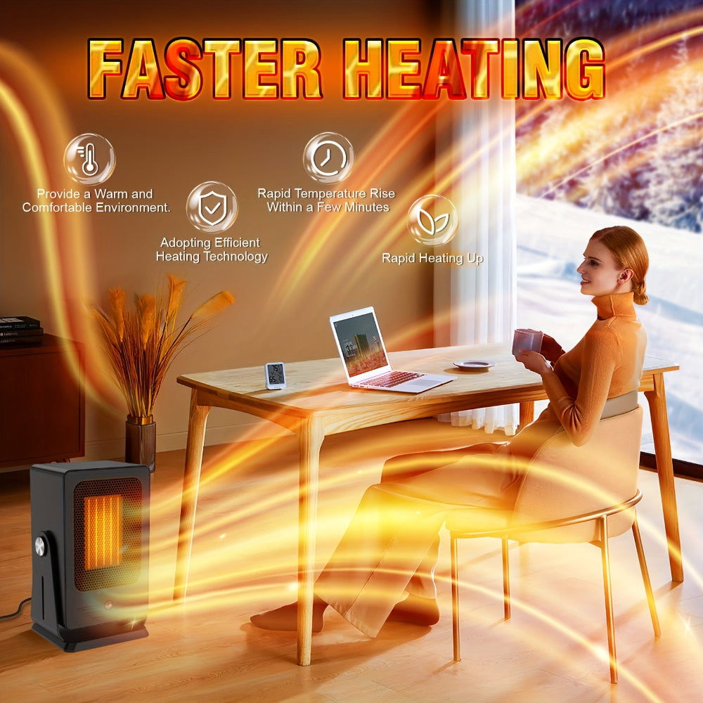koadclo | Portable Electric Space Heater - Adjustable Thermostat