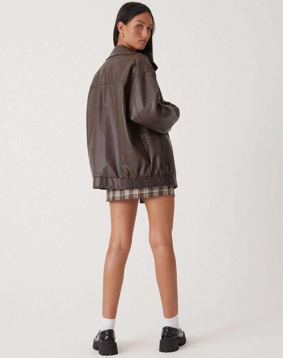 Robbie | Women’s Oversized Leather Bomber Jacket